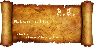 Makkai Bella névjegykártya